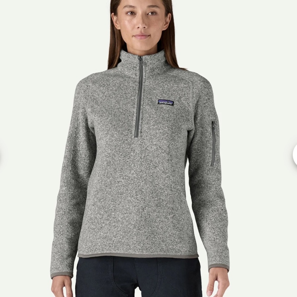 Patagonia Heather Gray Women's 1/4-Zip Fleece Jacket medium